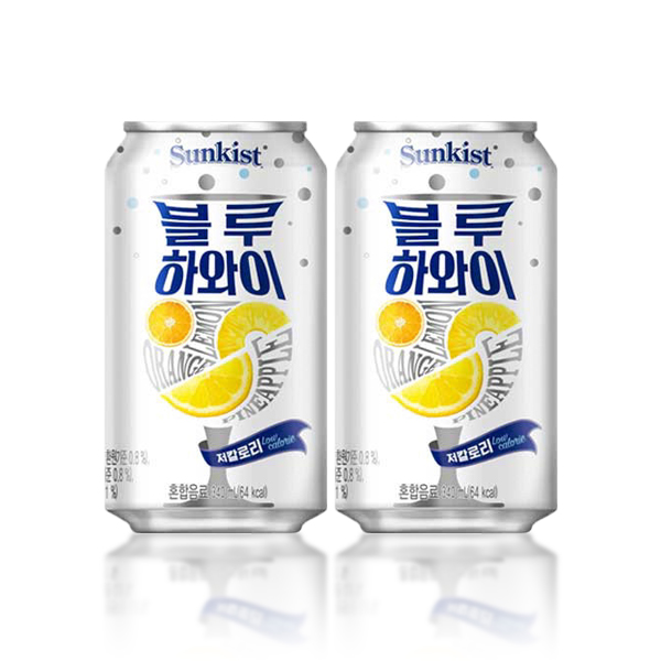 [해태음료] 썬키스트 블루하와이 저칼로리 340ml x 24캔 x 2박스